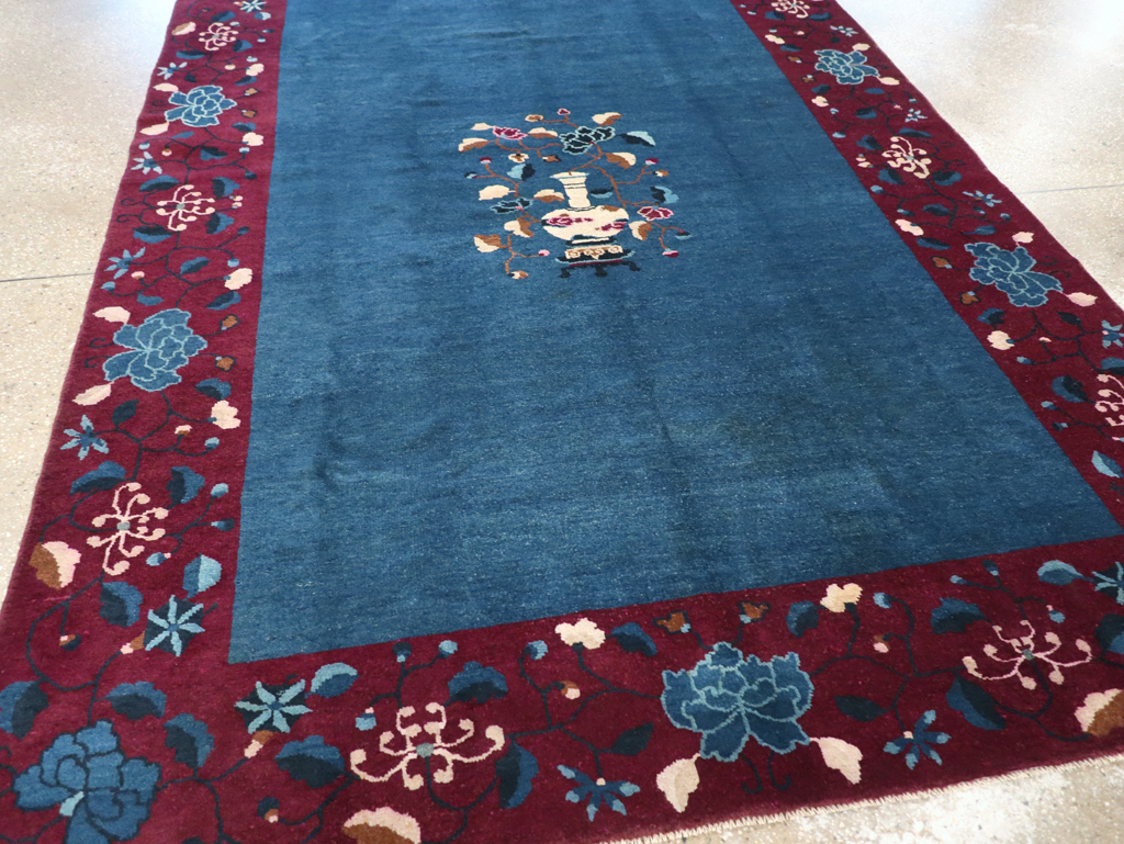 Vintage Chinese Art Deco Accent Carpet, No.30730 - Gss