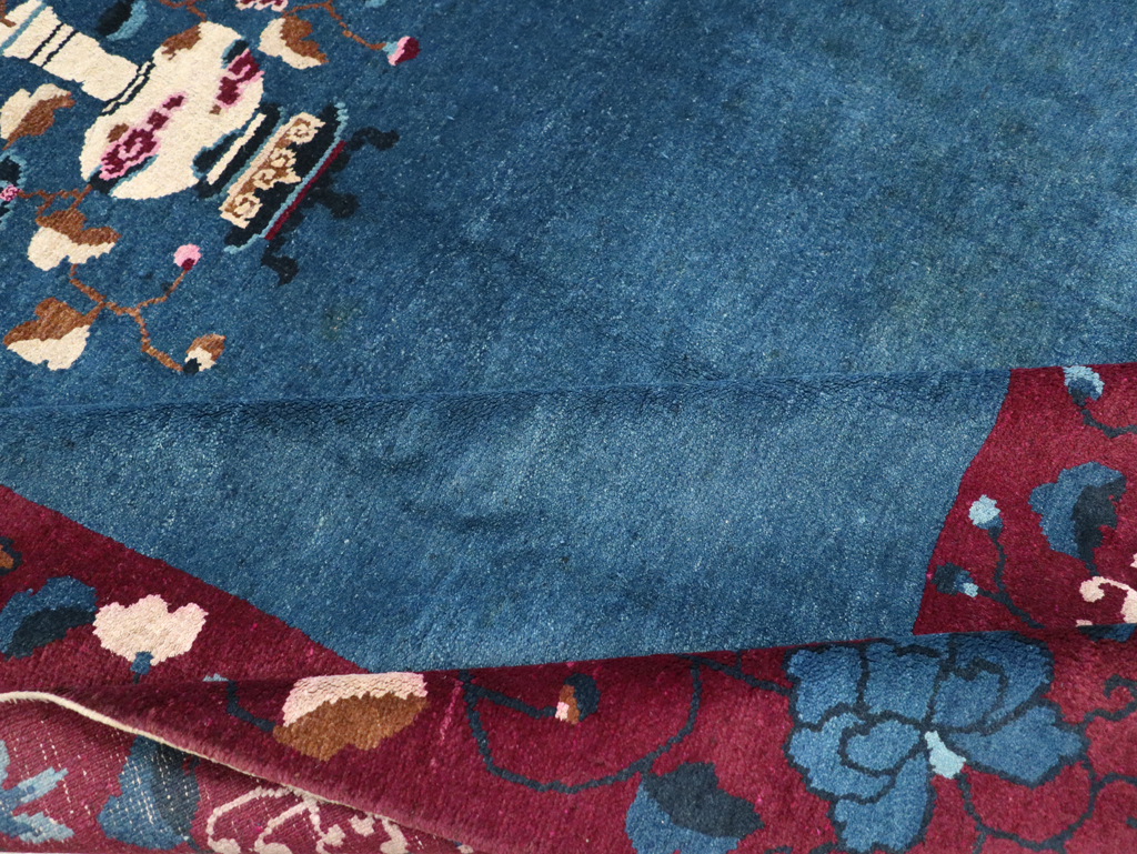 Vintage Chinese Art Deco Accent Carpet, No.30730 - Gss