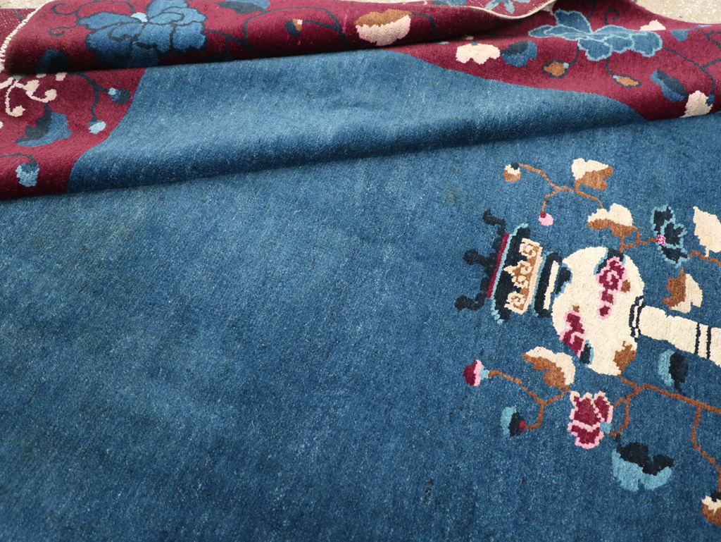 Vintage Chinese Art Deco Accent Carpet, No.30730 - Gss