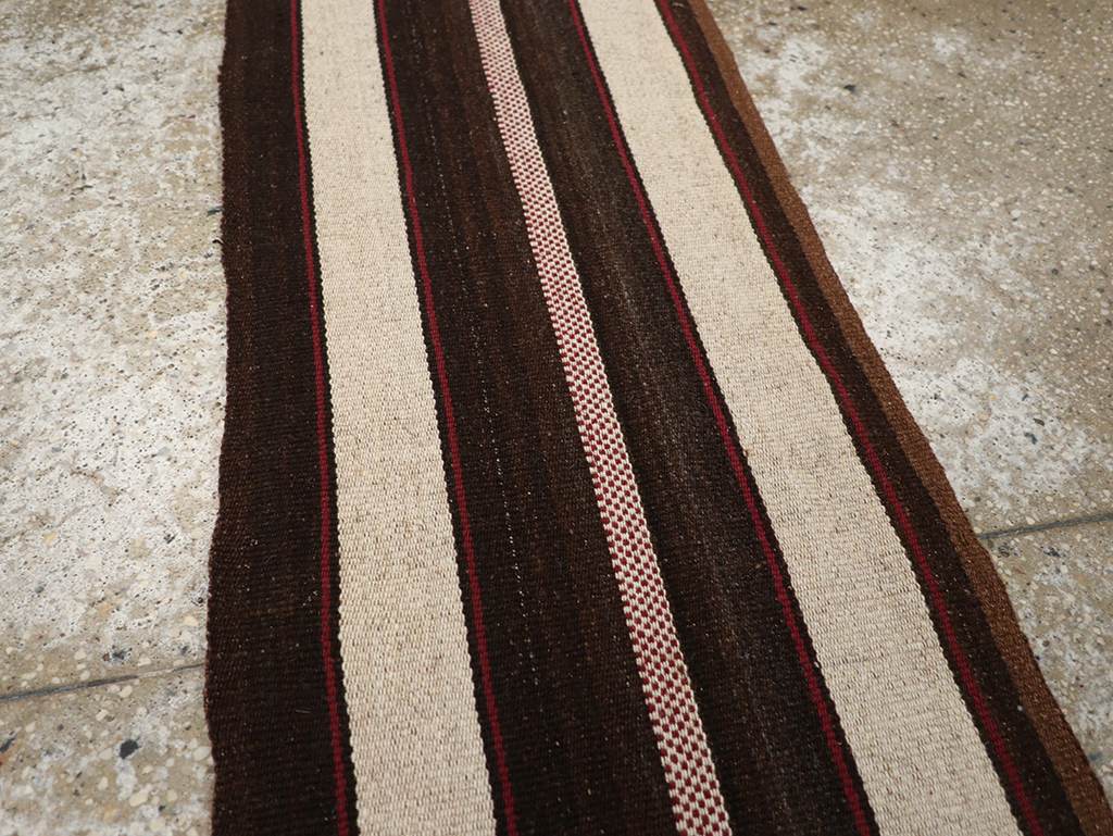 Vintage Turkish Flatweave Long Runner, No.30731 - Gss