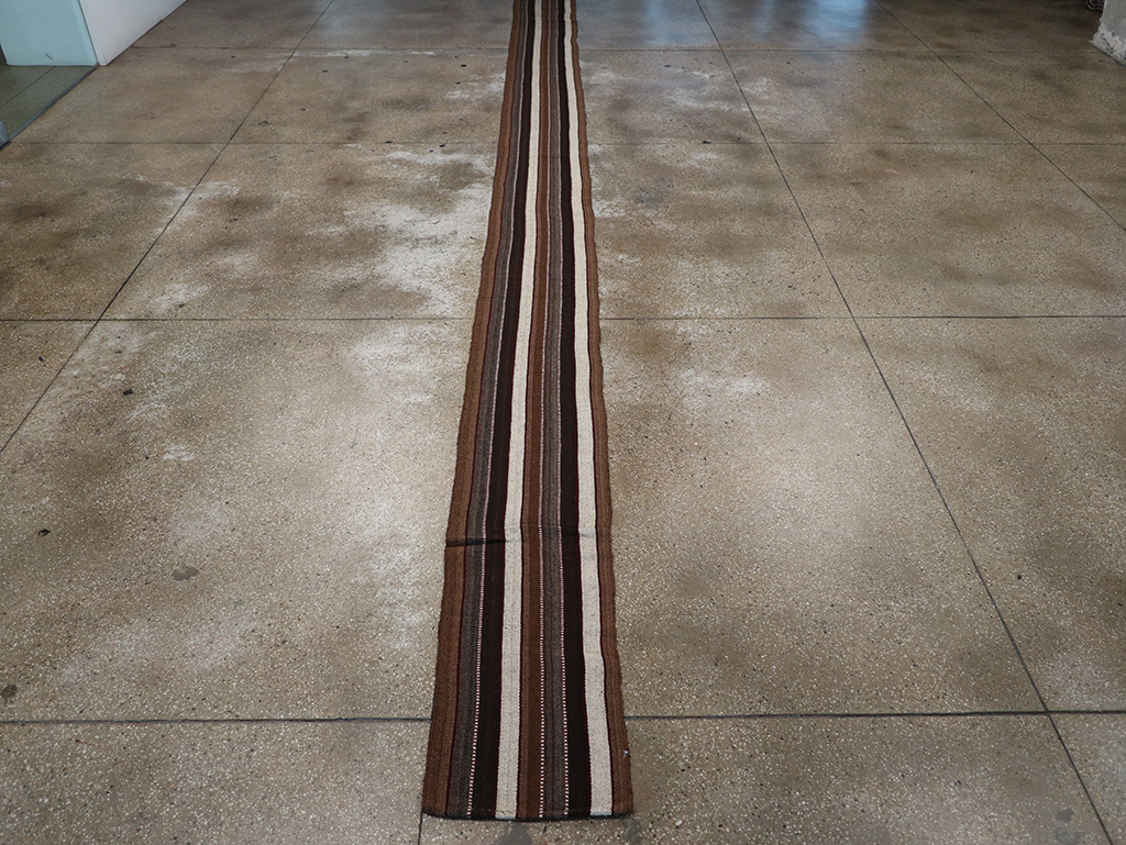 Vintage Turkish Flatweave Long Runner, No.30732 - Gss