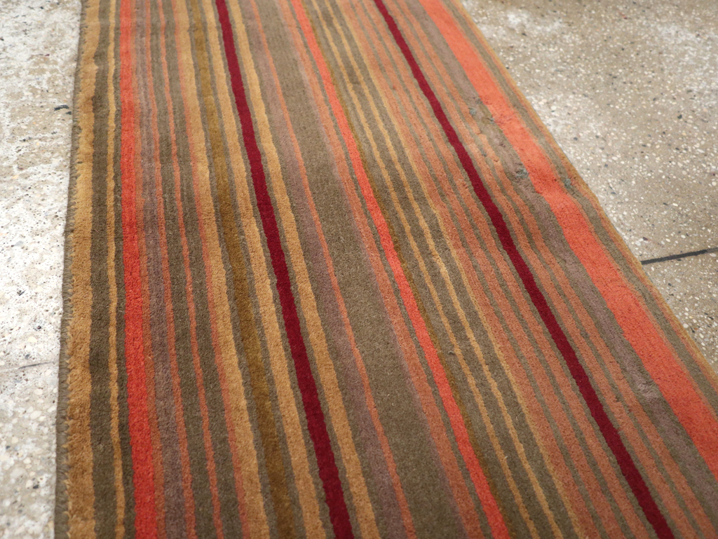 Contemporary Tibetan Striped Small Runner, No.30733 - Gss