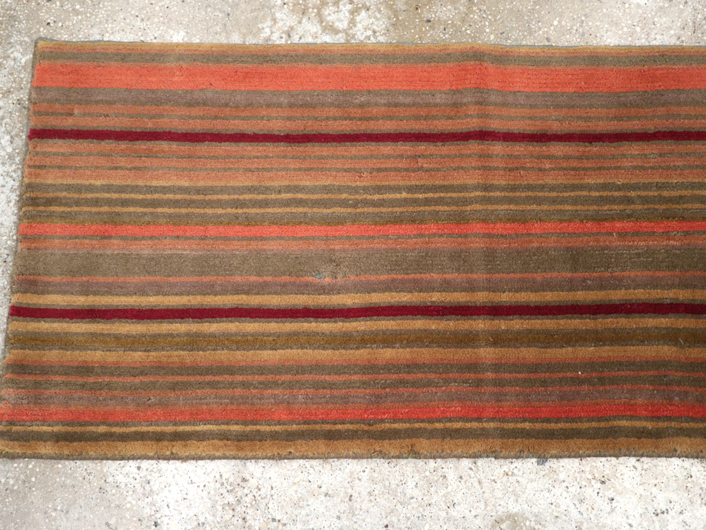 Contemporary Tibetan Striped Small Runner, No.30733 - Gss