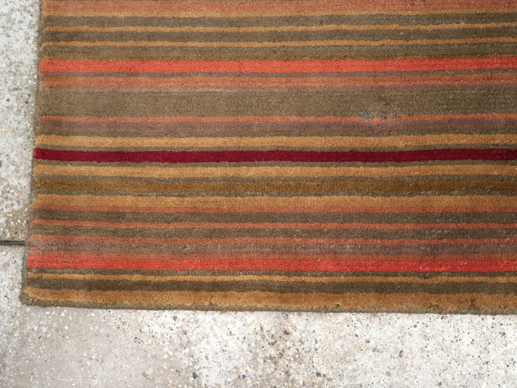 Contemporary Tibetan Striped Small Runner, No.30733 - Gss