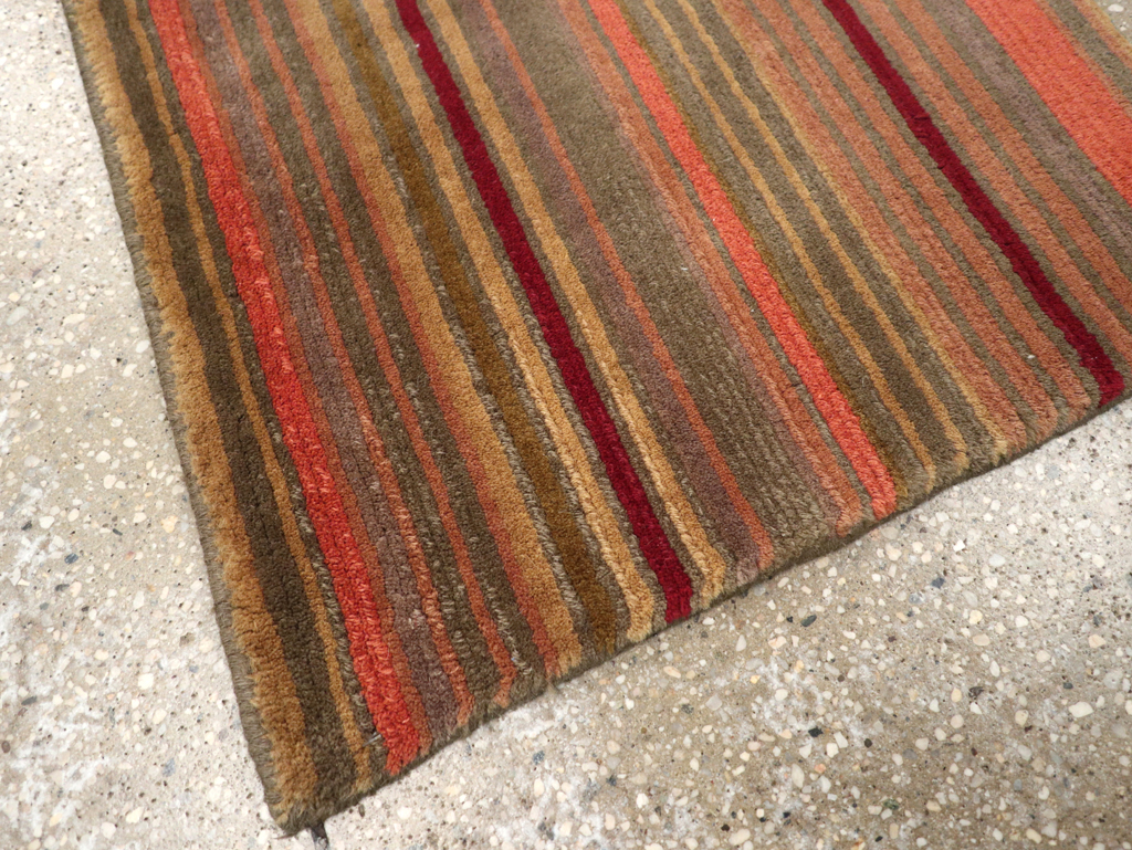 Contemporary Tibetan Striped Small Runner, No.30733 - Gss