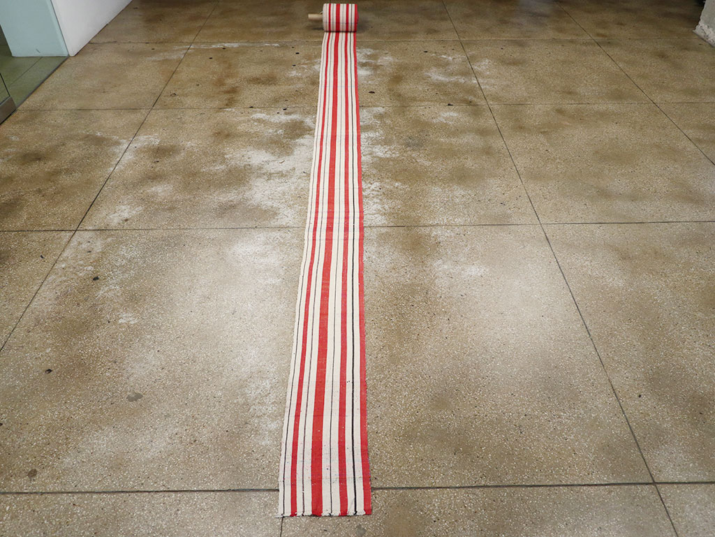 Vintage Turkish Flatweave Long Runner, No.30737 - Gss