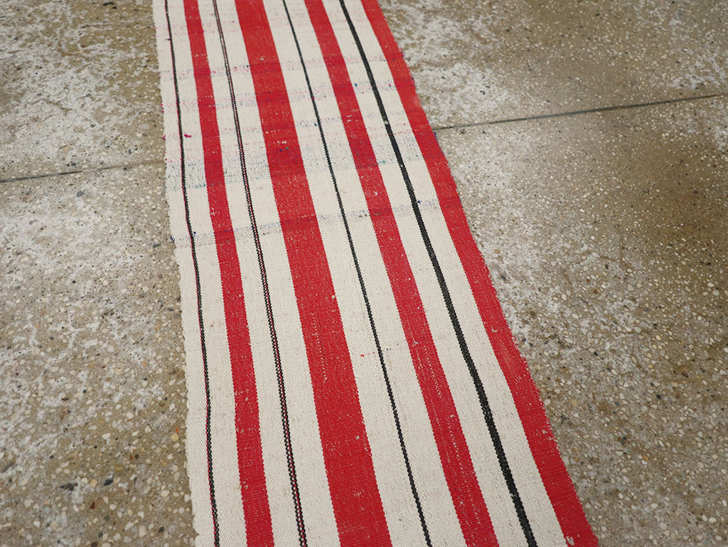 Vintage Turkish Flatweave Long Runner, No.30737 - Gss