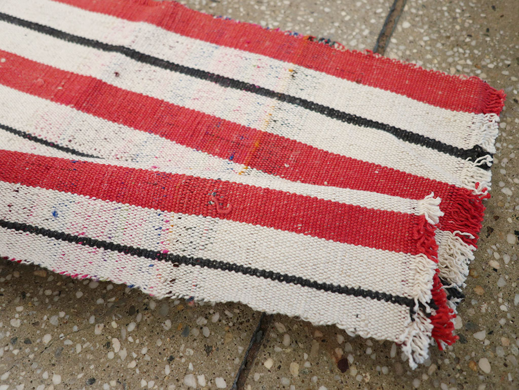 Vintage Turkish Flatweave Long Runner, No.30737 - Gss