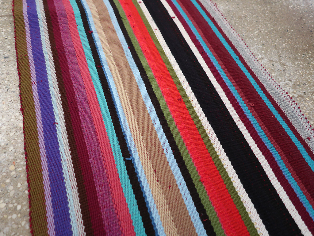 Vintage Turkish Flatweave Long Runner, No.30738 - Gss