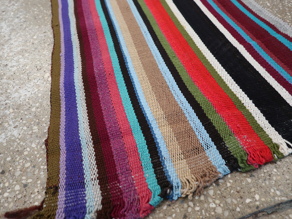 Vintage Turkish Flatweave Long Runner, No.30738 - Gss