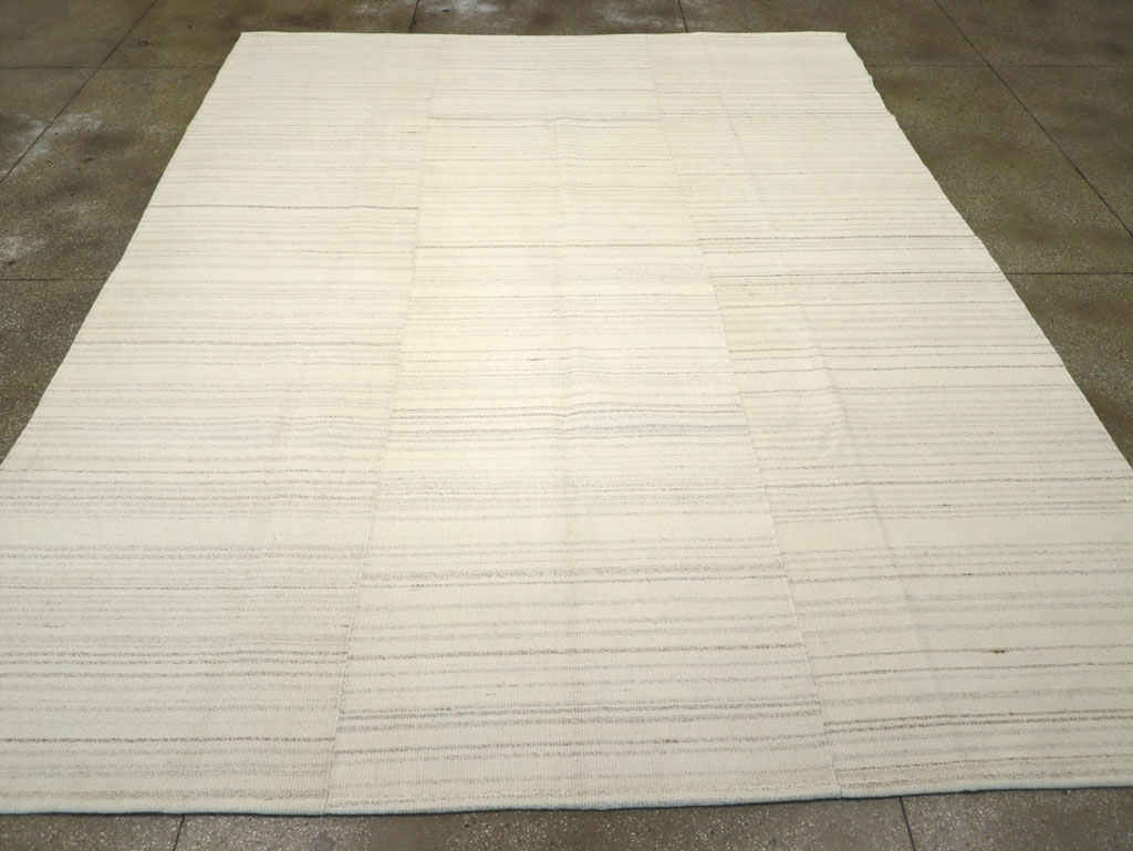 Modern Turkish Flatweave Room Size Carpet, No.30745 - Gss