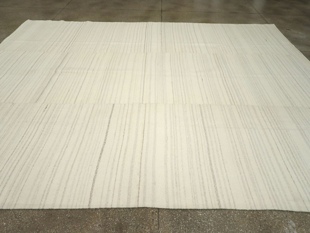 Modern Turkish Flatweave Room Size Carpet, No.30745 - Gss