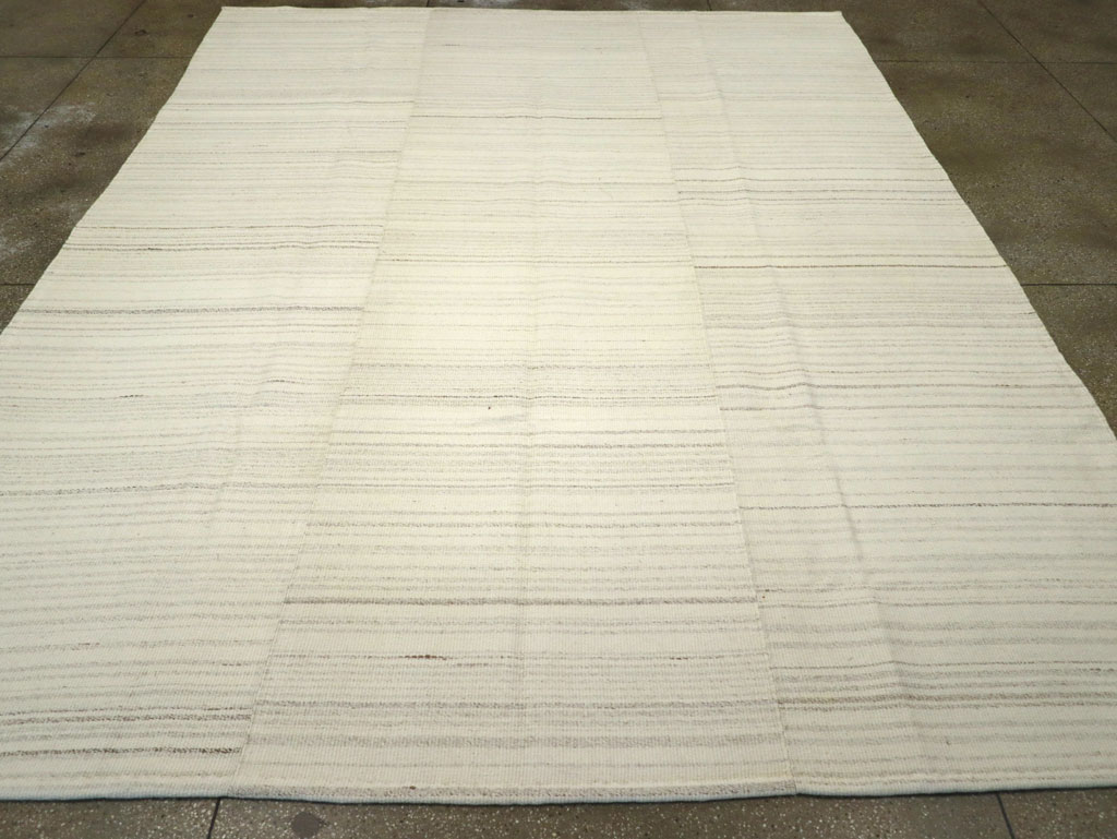 Modern Turkish Flatweave Room Size Carpet, No.30746 - Gss