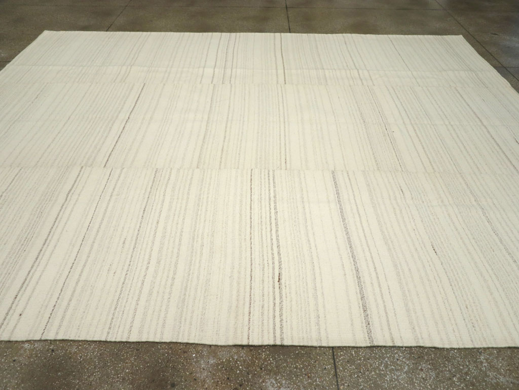 Modern Turkish Flatweave Room Size Carpet, No.30746 - Gss