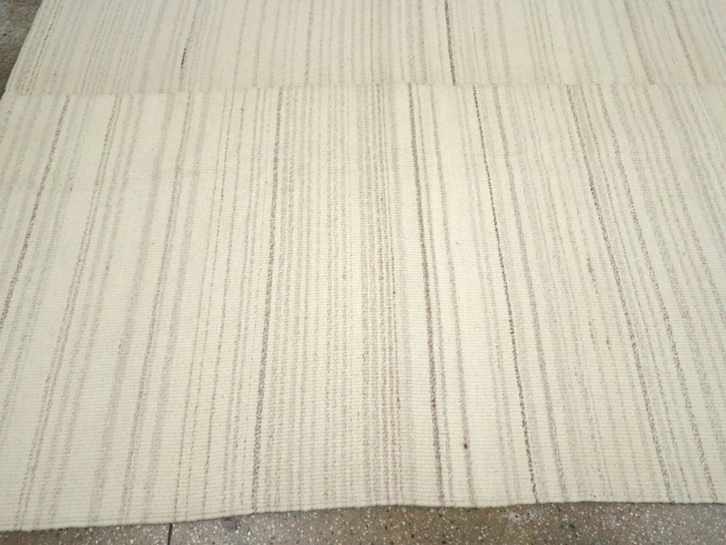 Modern Turkish Flatweave Room Size Carpet, No.30746 - Gss