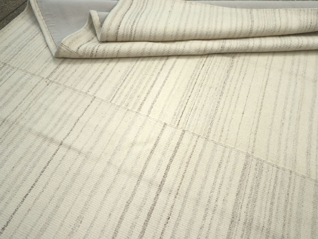 Modern Turkish Flatweave Room Size Carpet, No.30746 - Gss