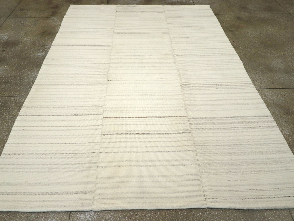 Modern Turkish Flatweave Small Room Size Carpet, No.30747 - Gss