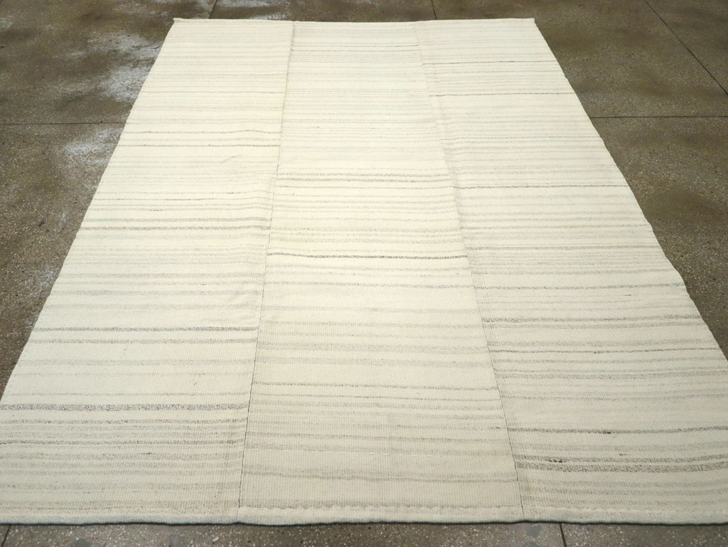 Modern Turkish Flatweave Small Room Size Carpet, No.30748 - Gss