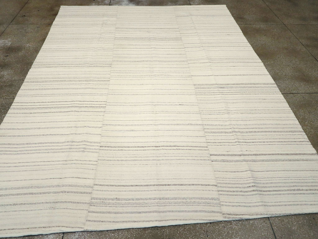 Modern Turkish Flatweave Room Size Carpet, No.30749 - Gss