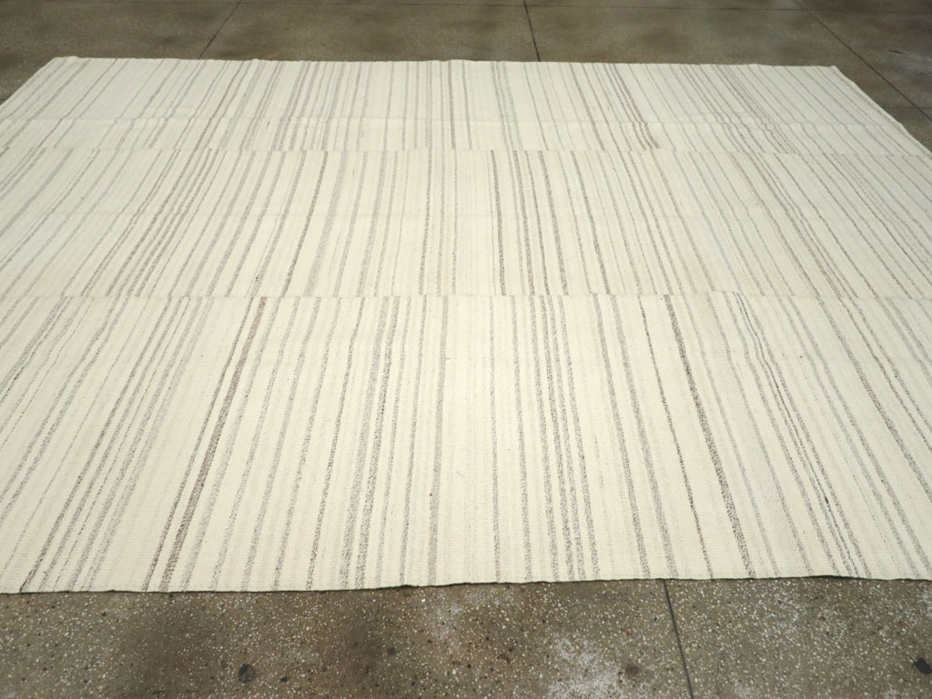 Modern Turkish Flatweave Room Size Carpet, No.30750 - Gss