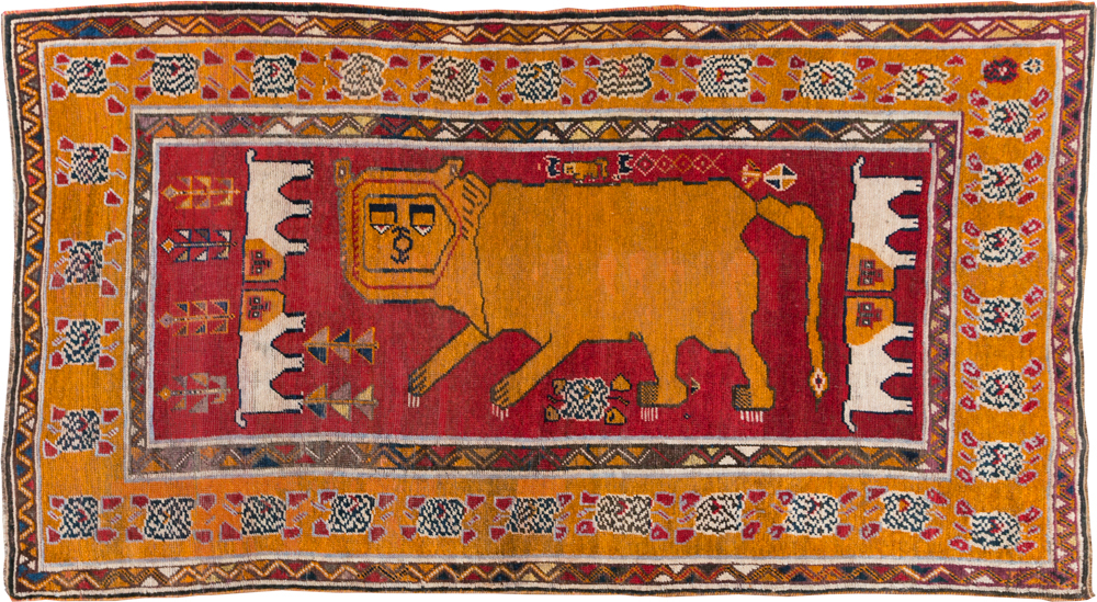 Vintage Persian Pictorial Gabbeh Rug, No.30752 - Gss