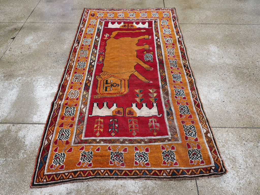 Vintage Persian Pictorial Gabbeh Rug, No.30752 - Gss