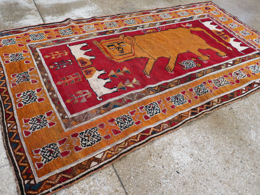 Vintage Persian Pictorial Gabbeh Rug, No.30752 - Gss