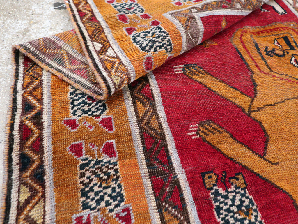 Vintage Persian Pictorial Gabbeh Rug, No.30752 - Gss