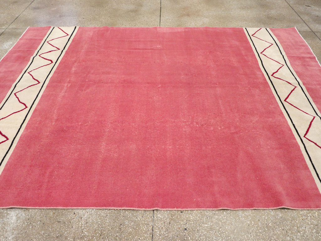 Vintage Turkish Anatolian Art Deco Style Small Room Size Carpet, No.30753 - Gss