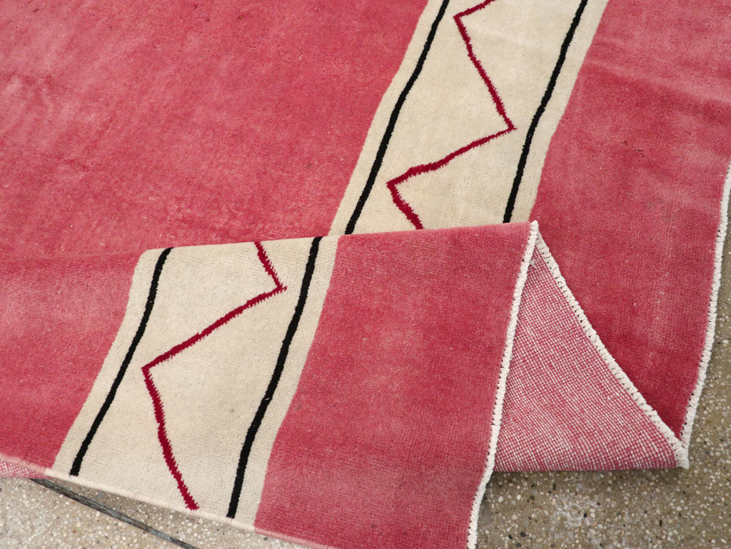 Vintage Turkish Anatolian Art Deco Style Small Room Size Carpet, No.30753 - Gss