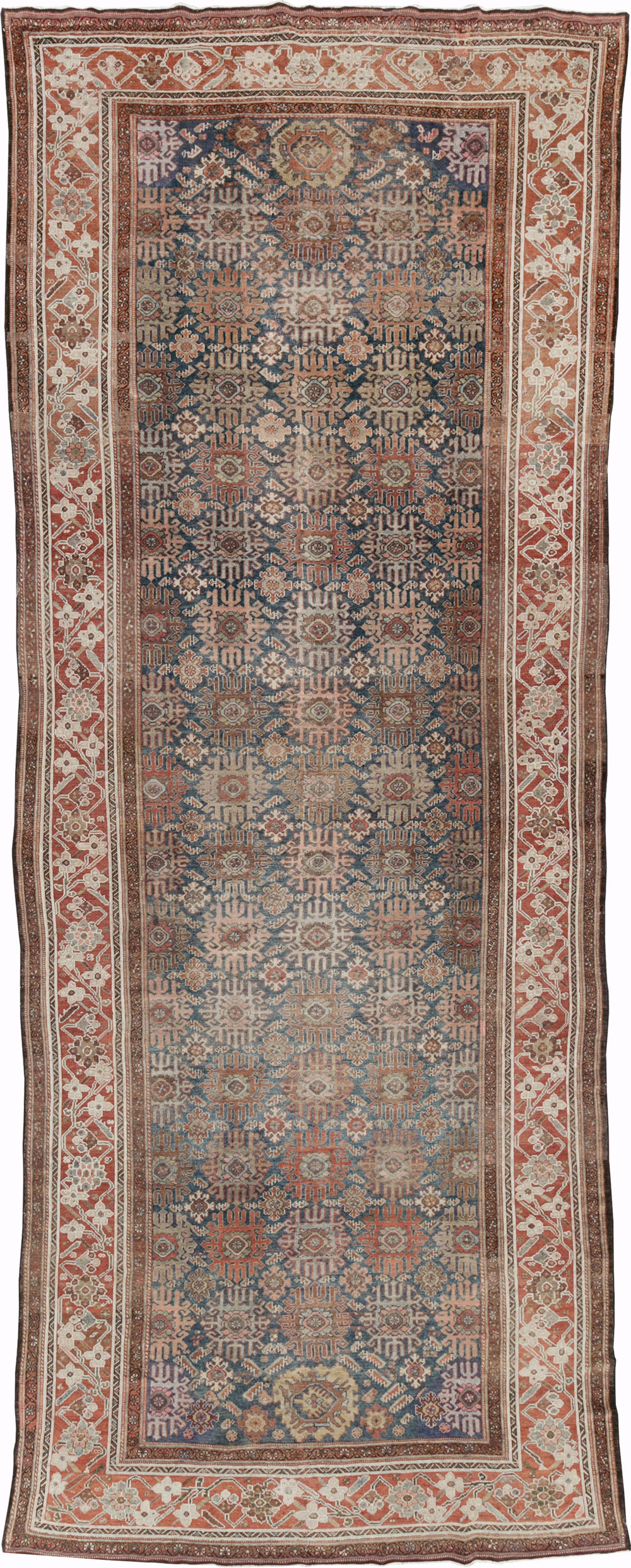 Antique Persian Malayer Wide Gallery Runner, No.30764 - Gss