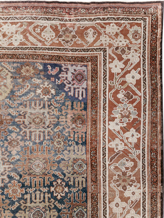 Antique Persian Malayer Wide Gallery Runner, No.30764 - Gss
