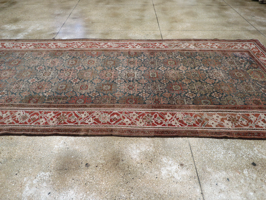 Antique Persian Malayer Wide Gallery Runner, No.30764 - Gss