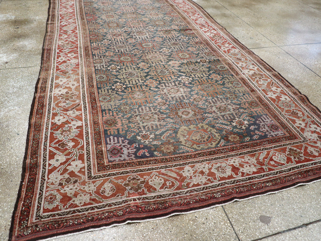Antique Persian Malayer Wide Gallery Runner, No.30764 - Gss