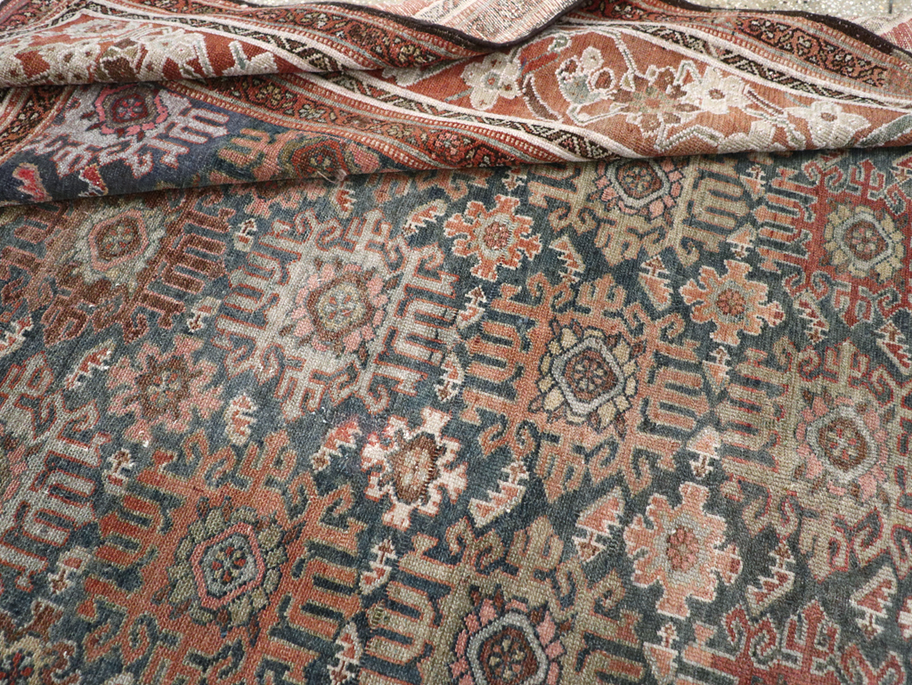 Antique Persian Malayer Wide Gallery Runner, No.30764 - Gss