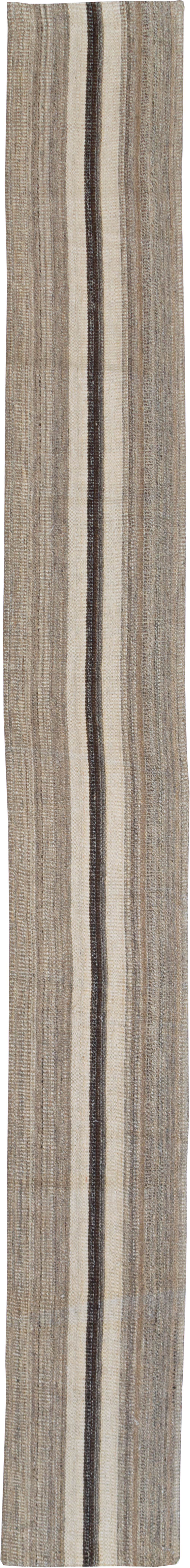 Modern Turkish Flatweave Kilim Runner, No.30769 - Gss