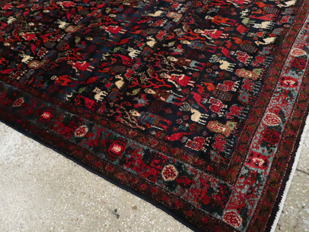 Antique Senneh Malayer Pictorial Rug, No.30770 - Gss