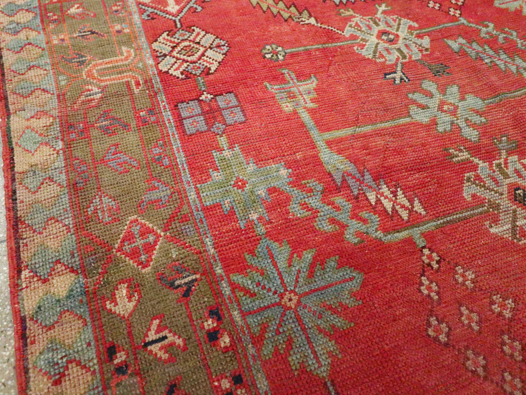 Antique Turkish Oushak Square Accent Carpet, No.30780 - Gss