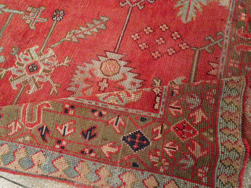 Antique Turkish Oushak Square Accent Carpet, No.30780 - Gss