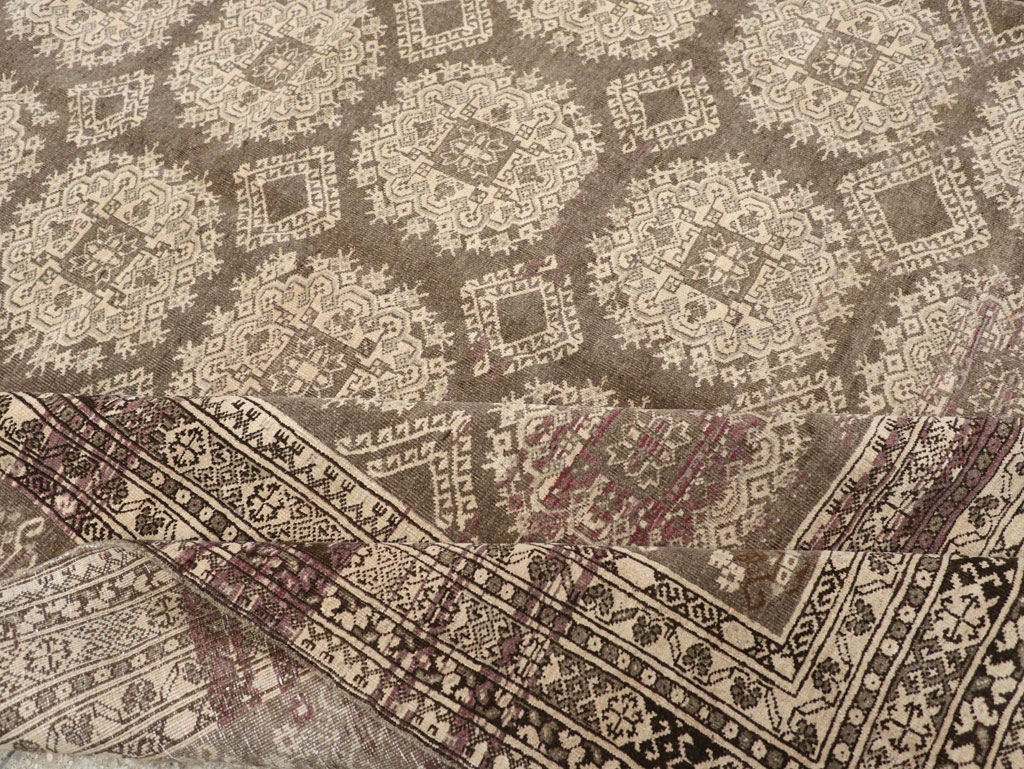 Vintage Central Asian Tribal Turkoman Room Size Carpet, No.30782 - Gss