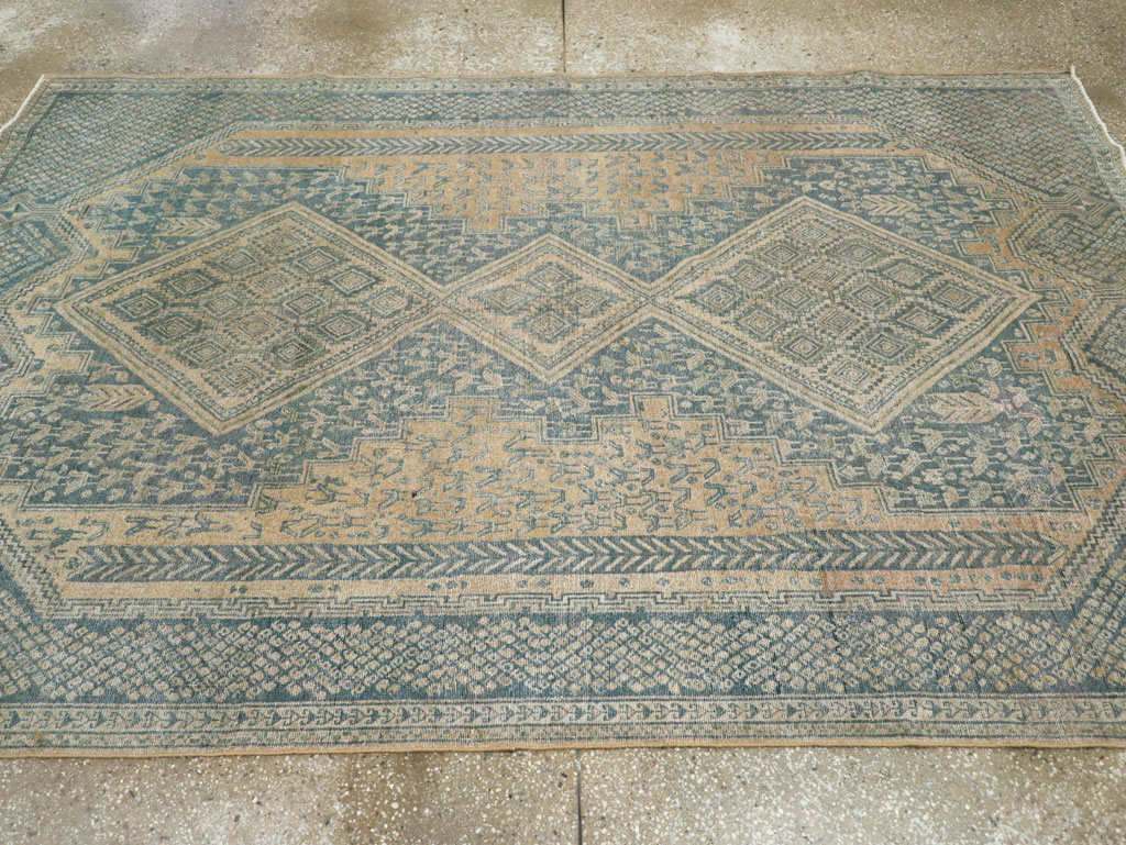 Vintage Persian Afshar Tribal Accent Carpet, No.30784 - Gss