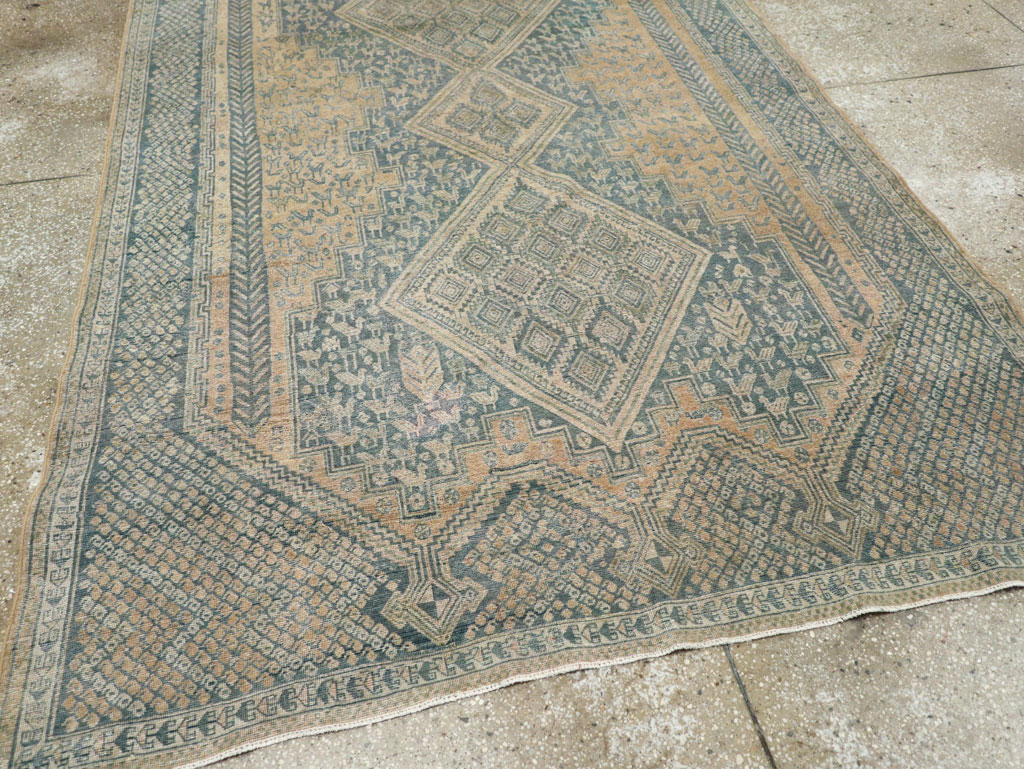 Vintage Persian Afshar Tribal Accent Carpet, No.30784 - Gss