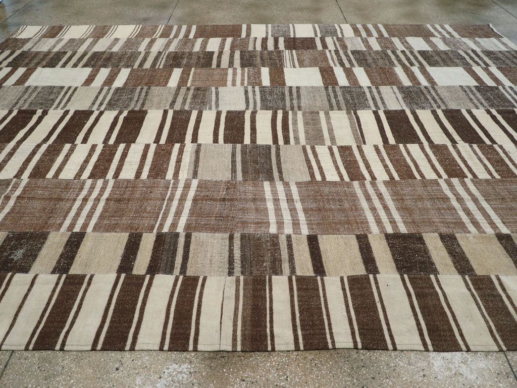 Modern Turkish Flatweave Room Size Carpet, No.30787 - Gss