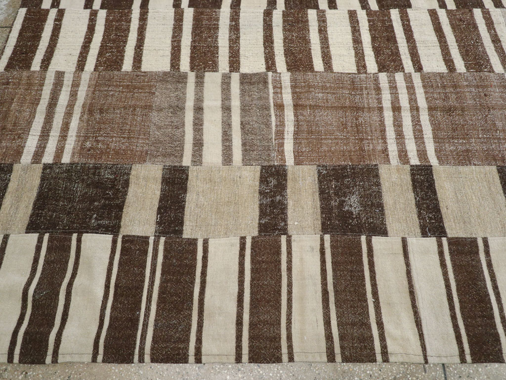 Modern Turkish Flatweave Room Size Carpet, No.30787 - Gss