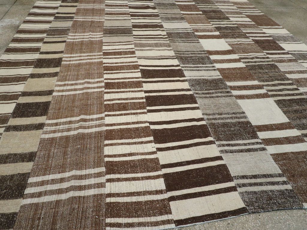 Modern Turkish Flatweave Room Size Carpet, No.30787 - Gss