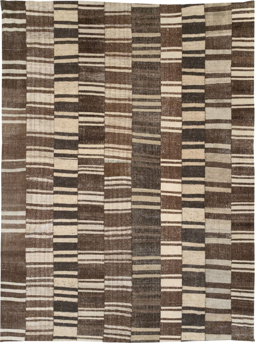 Modern Turkish Flatweave Room Size Carpet, No.30788 - Gss