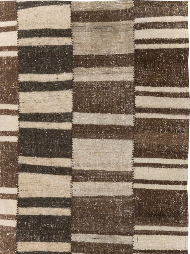 Modern Turkish Flatweave Room Size Carpet, No.30788 - Gss