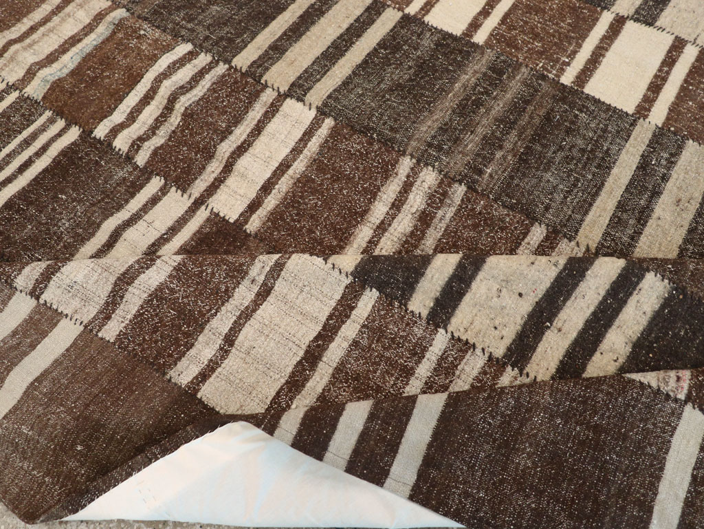 Modern Turkish Flatweave Room Size Carpet, No.30788 - Gss