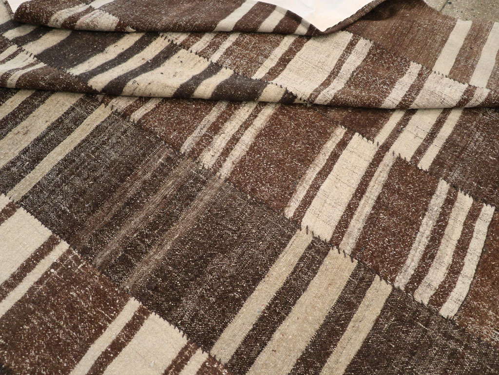 Modern Turkish Flatweave Room Size Carpet, No.30788 - Gss