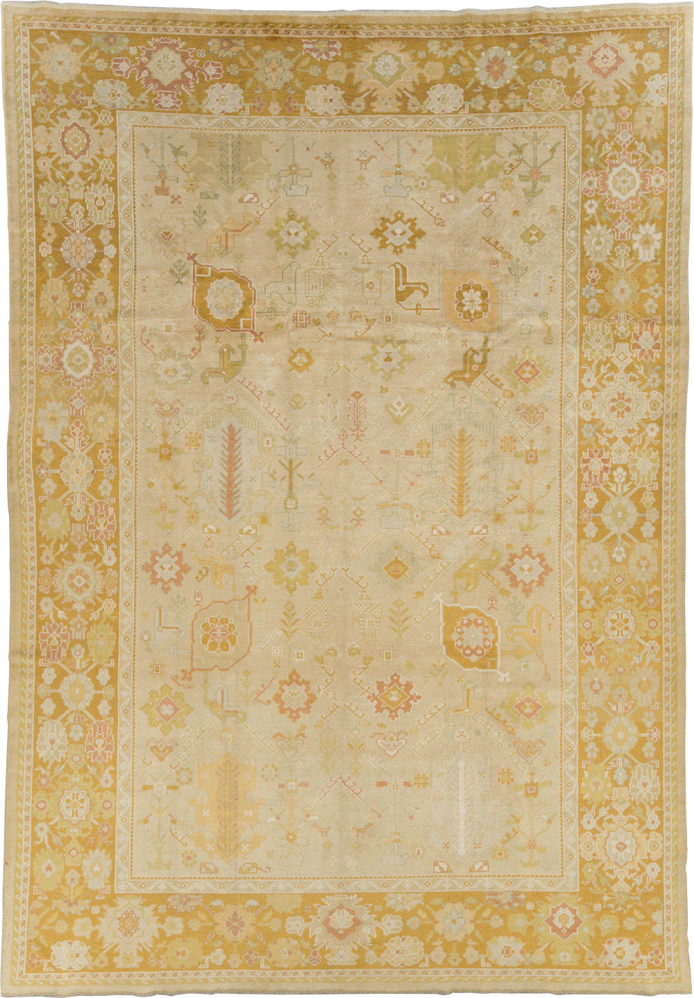 Modern Turkish Oushak Room Size Carpet, No.30791 - Gss